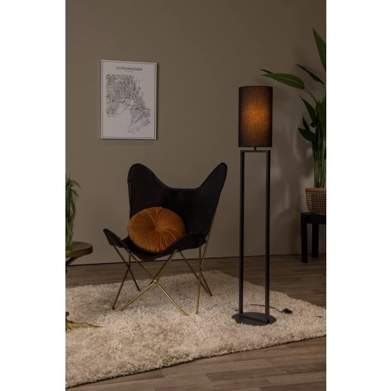 HERMAN Lampa podłogowa Ø 26 cm 1xE27 czarny 30762/81/30 Lucide - zdjęcie dodatkowe 2